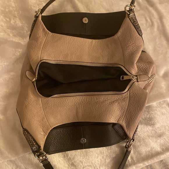 COACH Phoebe Hobo Shoulder Bag in Exotic Embossed Leather Trim - Picture 7 of 9